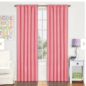 2 Coral curtain panels